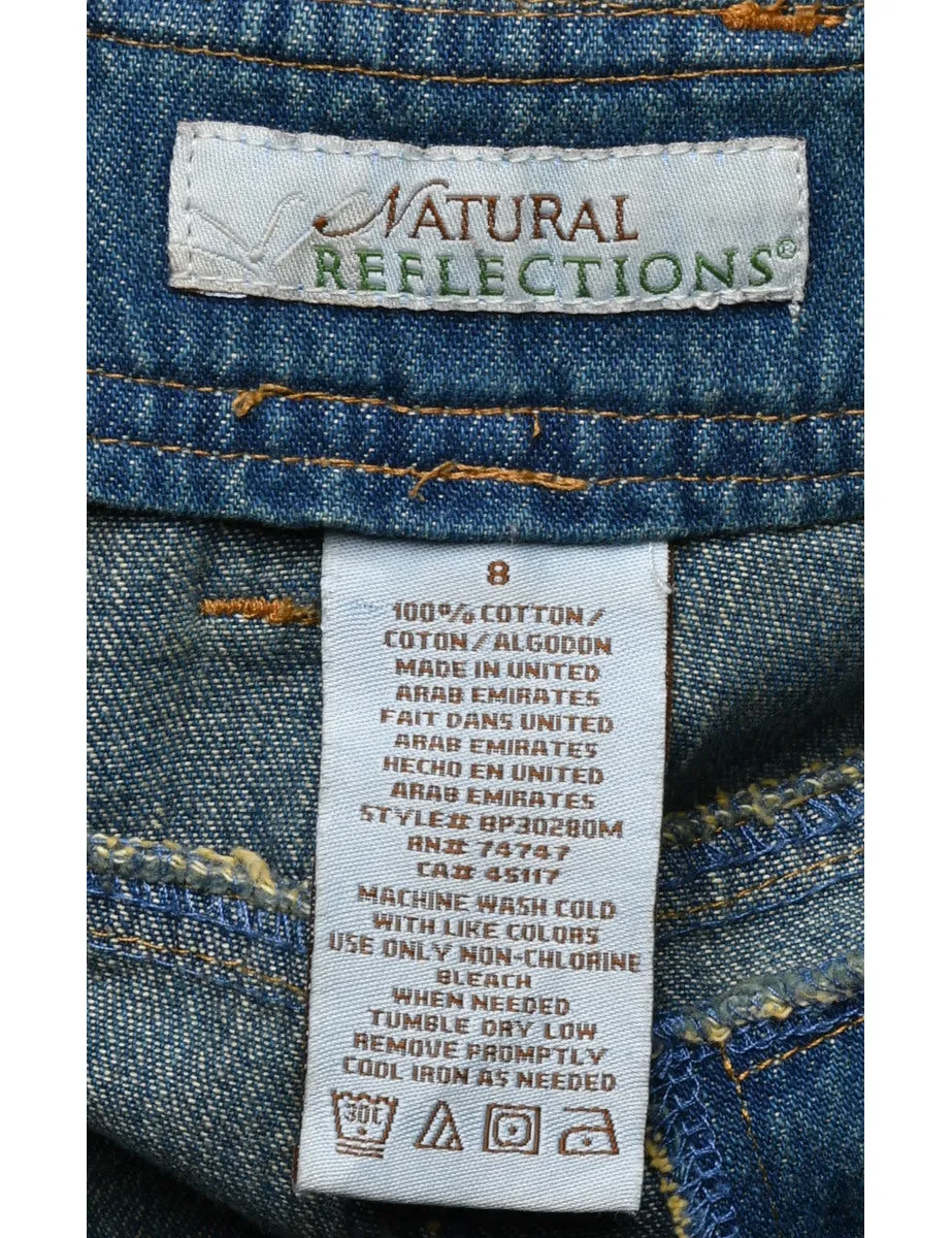 A-Line Denim Cargo Skirt - L