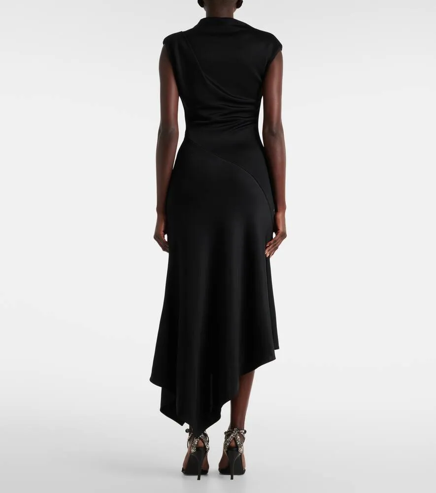 Alexander McQueen Asymmetric jersey midi dress