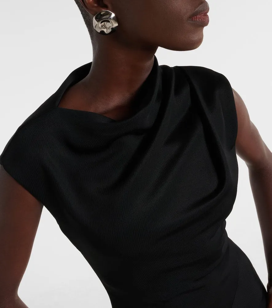 Alexander McQueen Asymmetric jersey midi dress