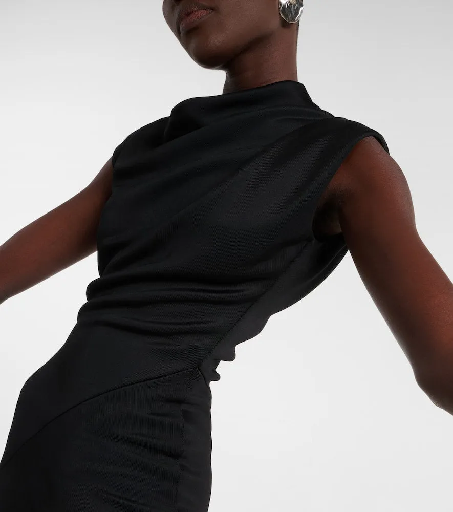 Alexander McQueen Asymmetric jersey midi dress