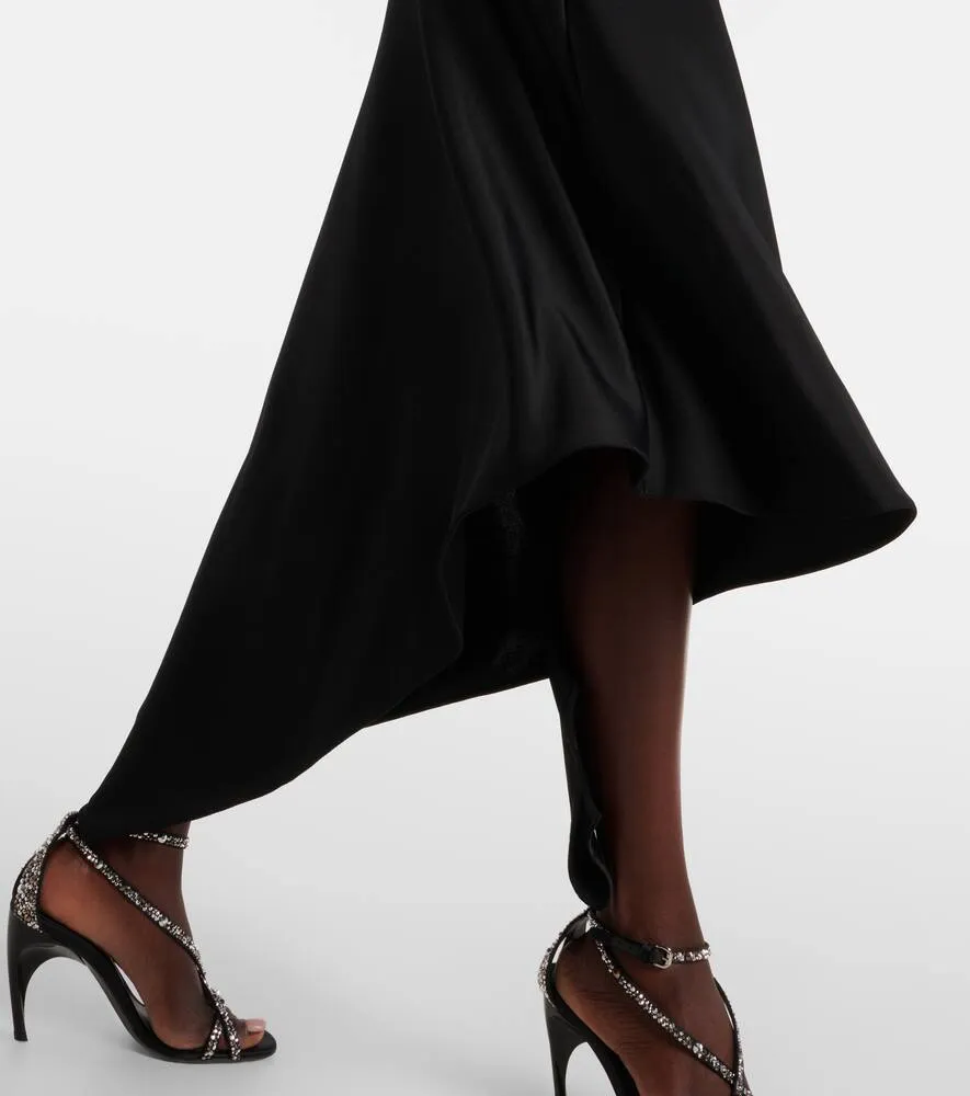 Alexander McQueen Asymmetric jersey midi dress