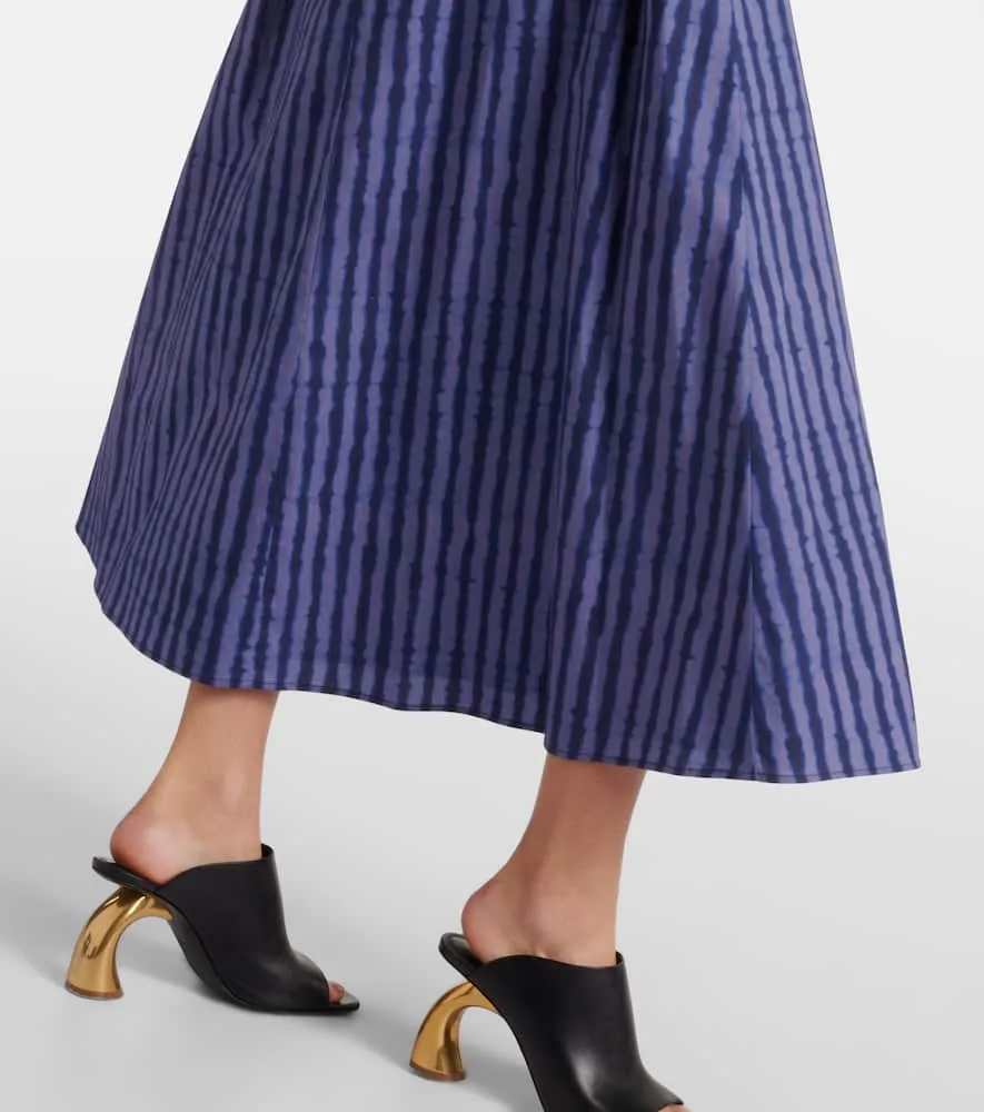 Altuzarra Ruched cotton-blend midi dress