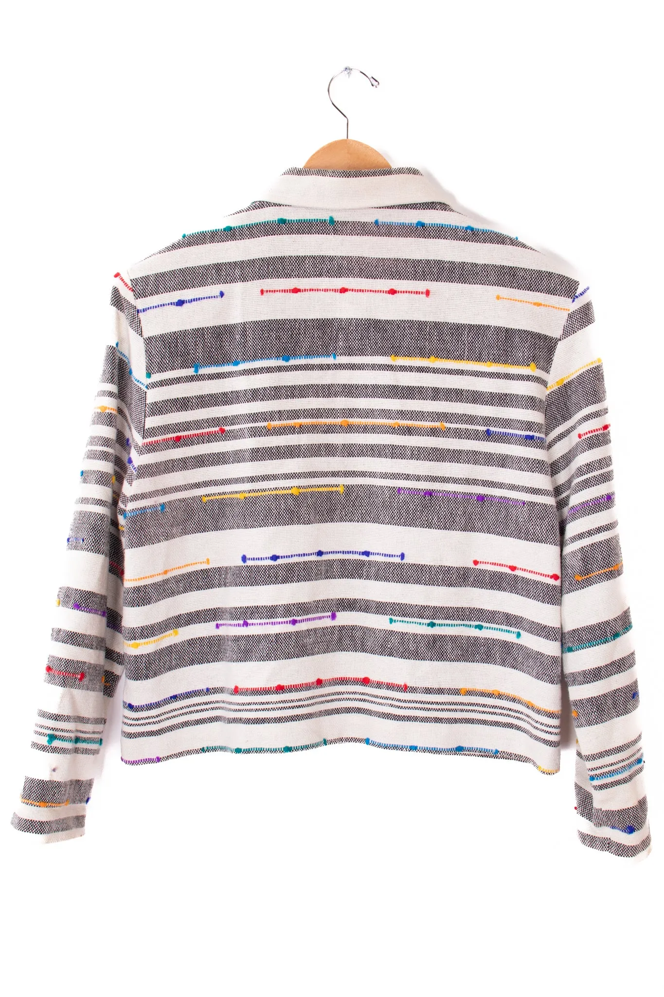 Anas Fashion Rainbow Lines Button Up Jacket