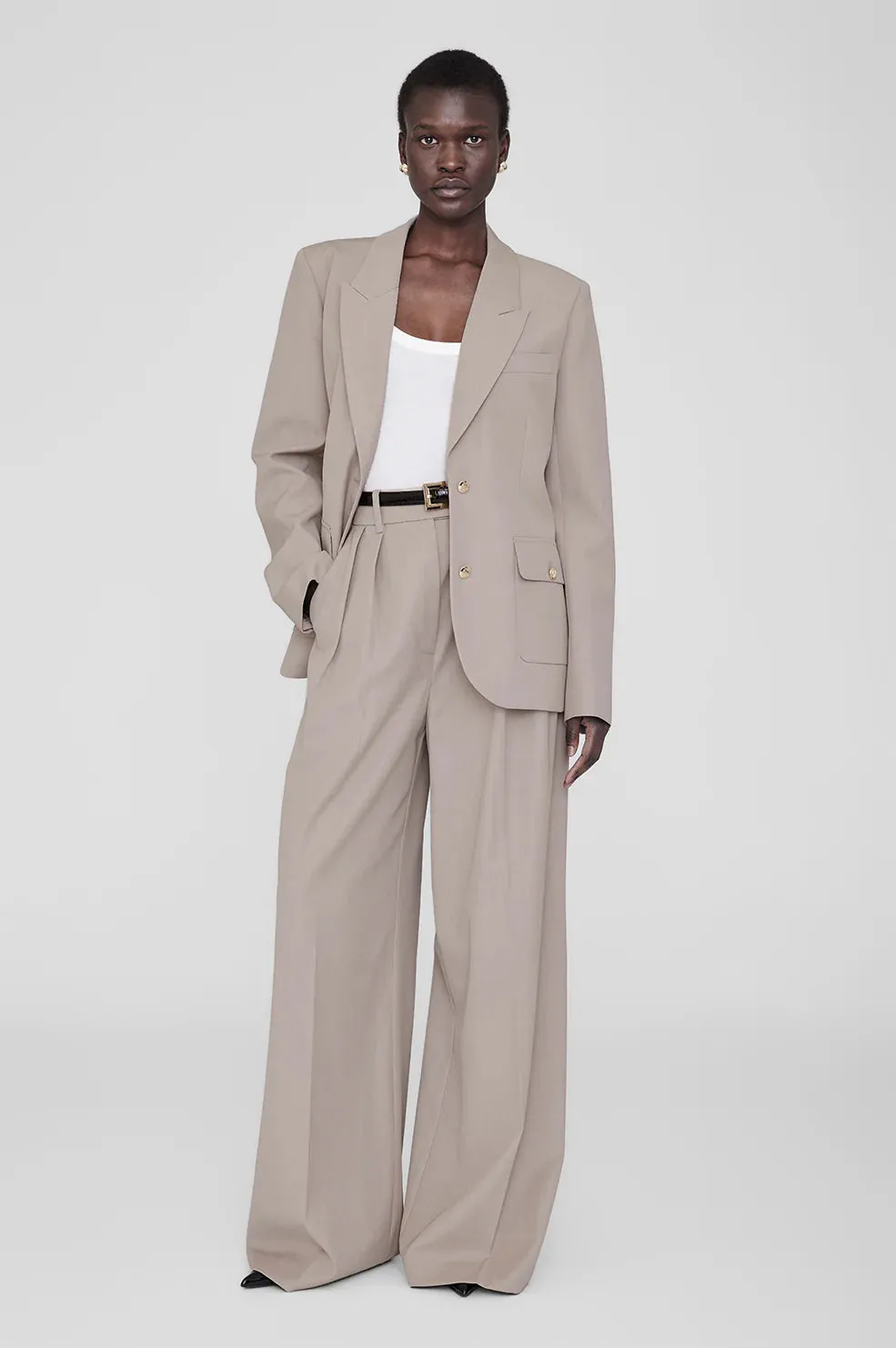 Anine Bing Lou Trouser - Taupe
