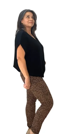 Chic Animal print Italian Magic pants