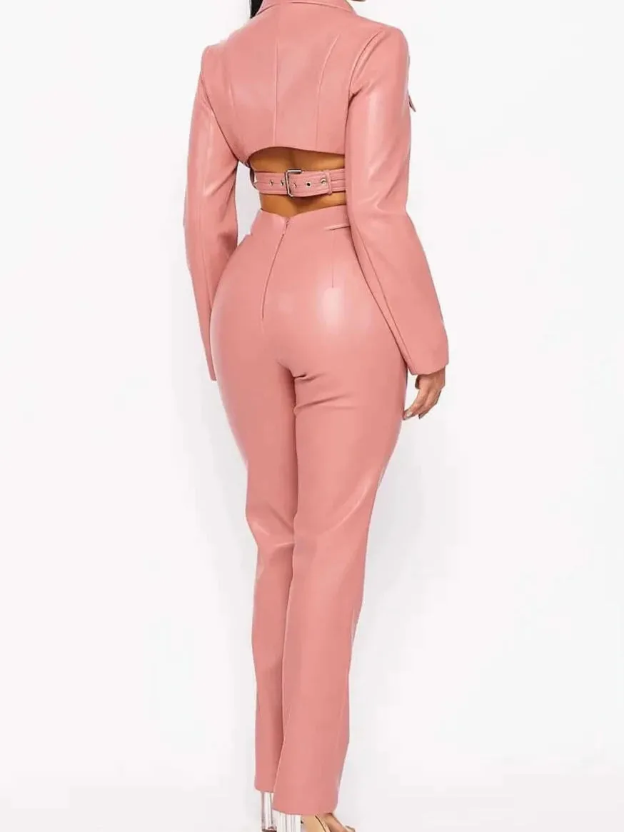City Chic Cropped Top and Pants Set
