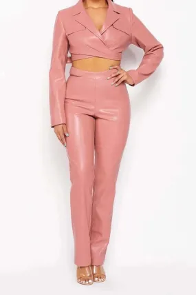 City Chic Cropped Top and Pants Set