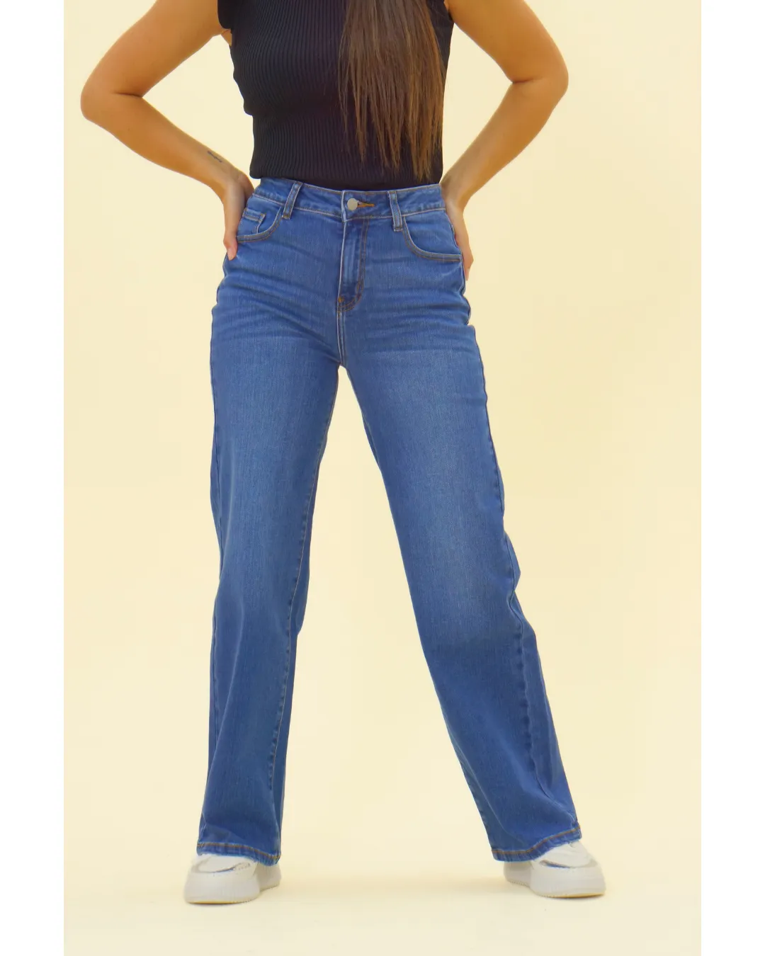 CLASSIC HIGH RISE WHISKER WIDE LEG