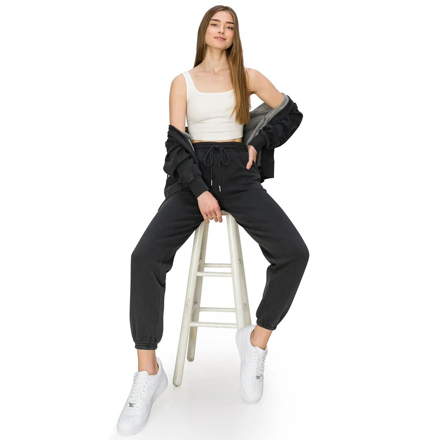 Cloud Fleece Zip Up Hoodie - Black Onyx