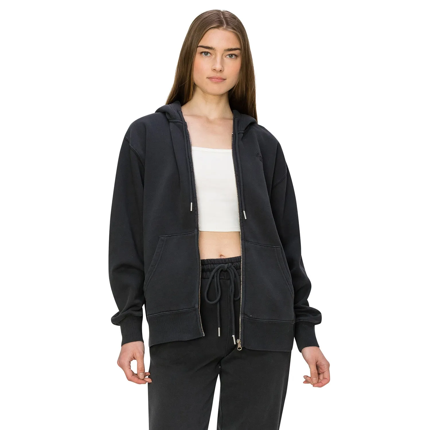 Cloud Fleece Zip Up Hoodie - Black Onyx