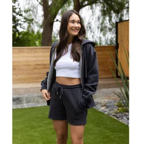 Cloud Fleece Zip Up Hoodie - Black Onyx