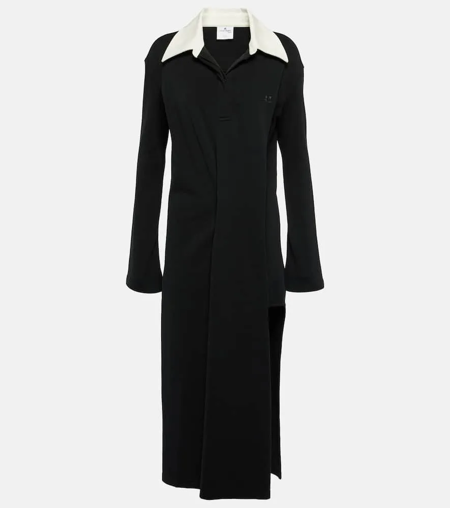 Courreges Twist cotton-blend piqu√É¬© polo dress