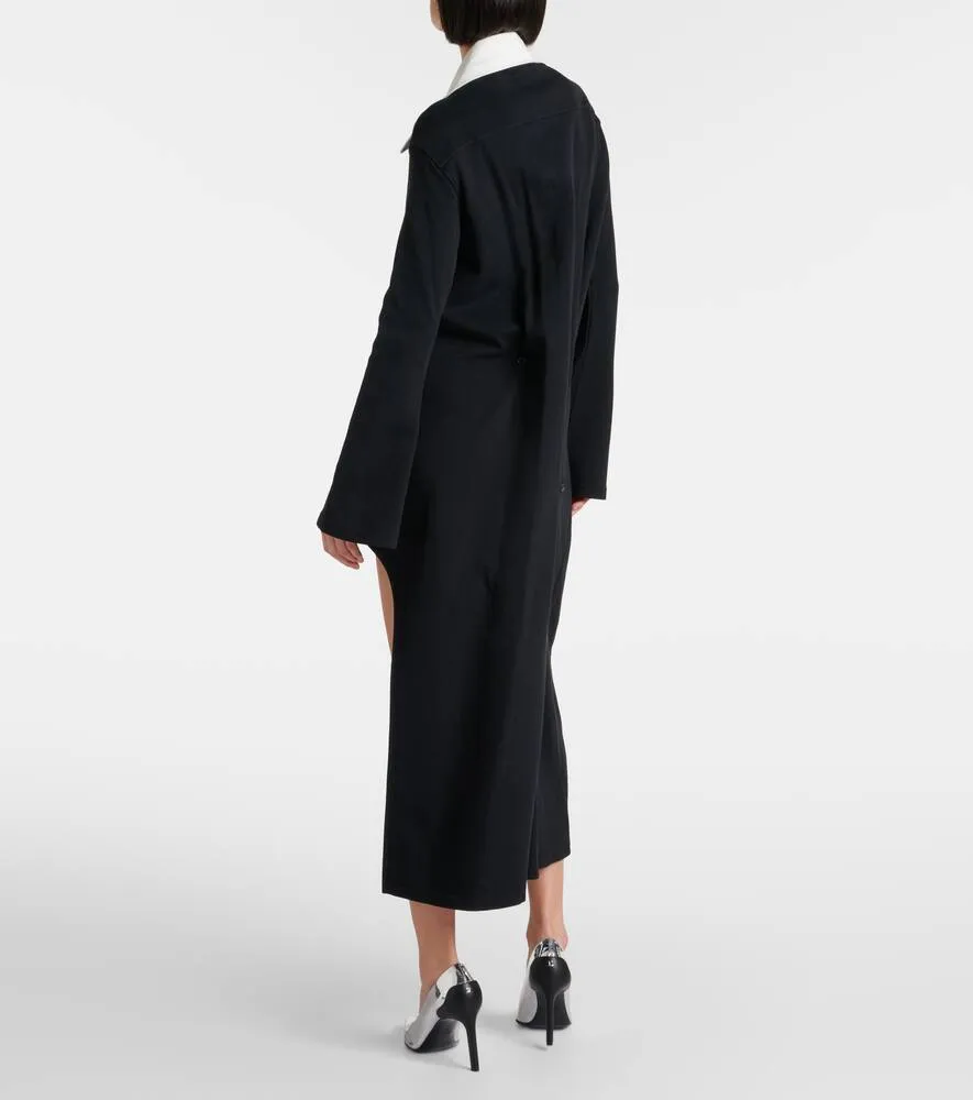 Courreges Twist cotton-blend piqu√É¬© polo dress