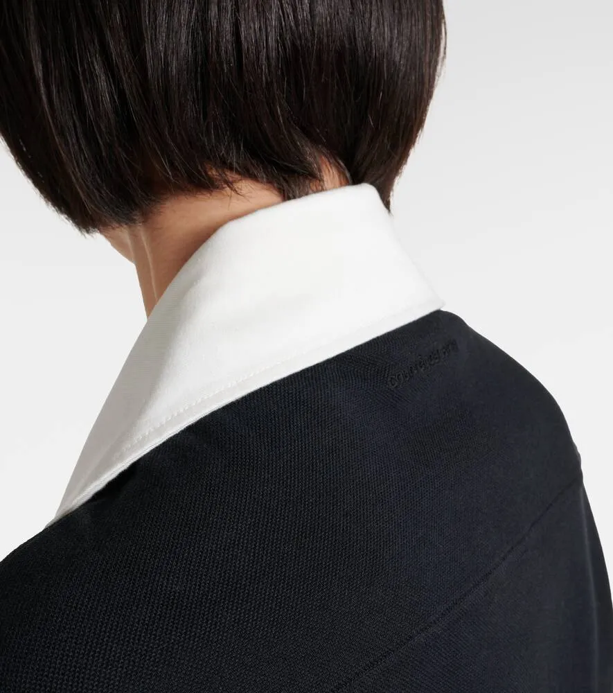 Courreges Twist cotton-blend piqu√É¬© polo dress