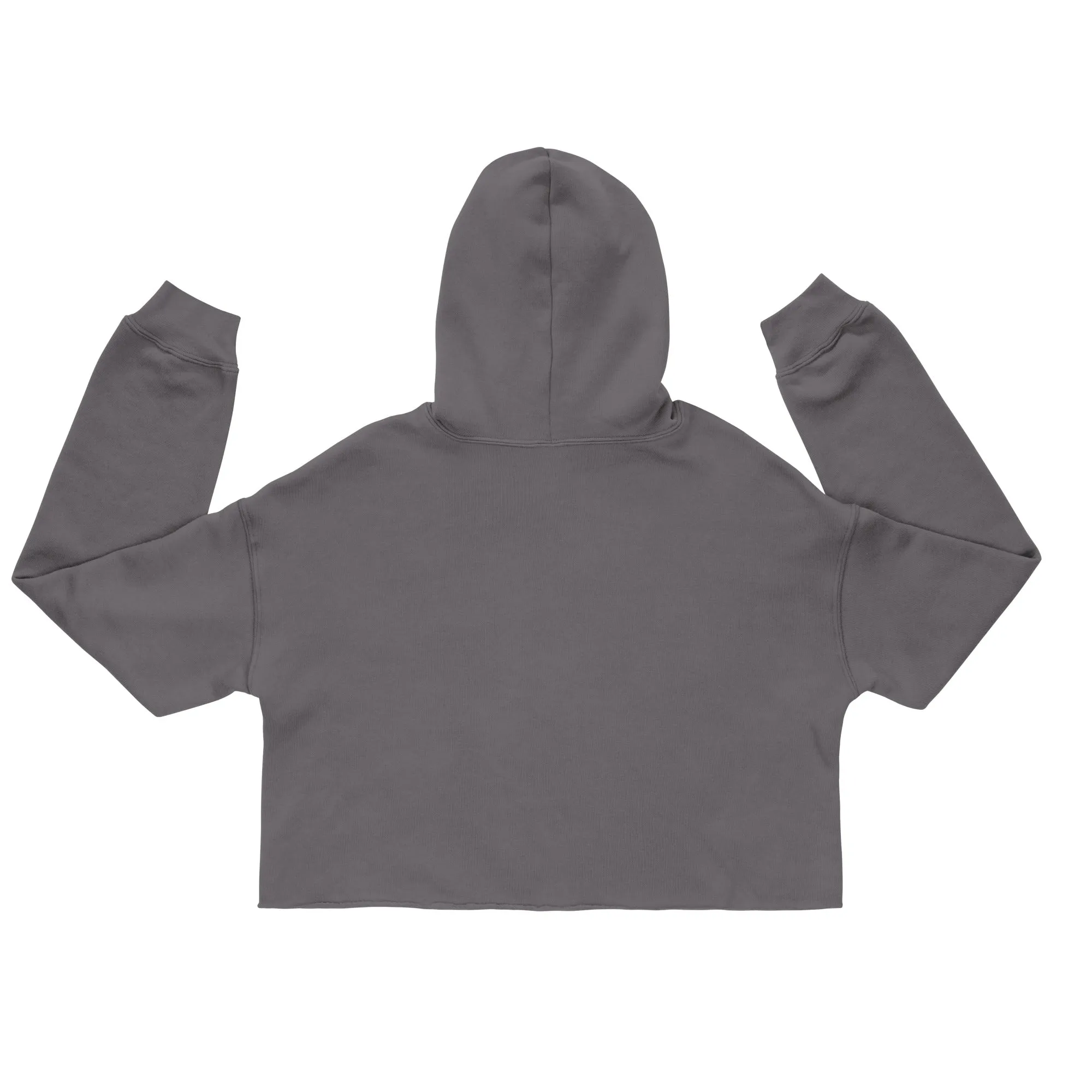 Cropped Raw Hem Hoodie