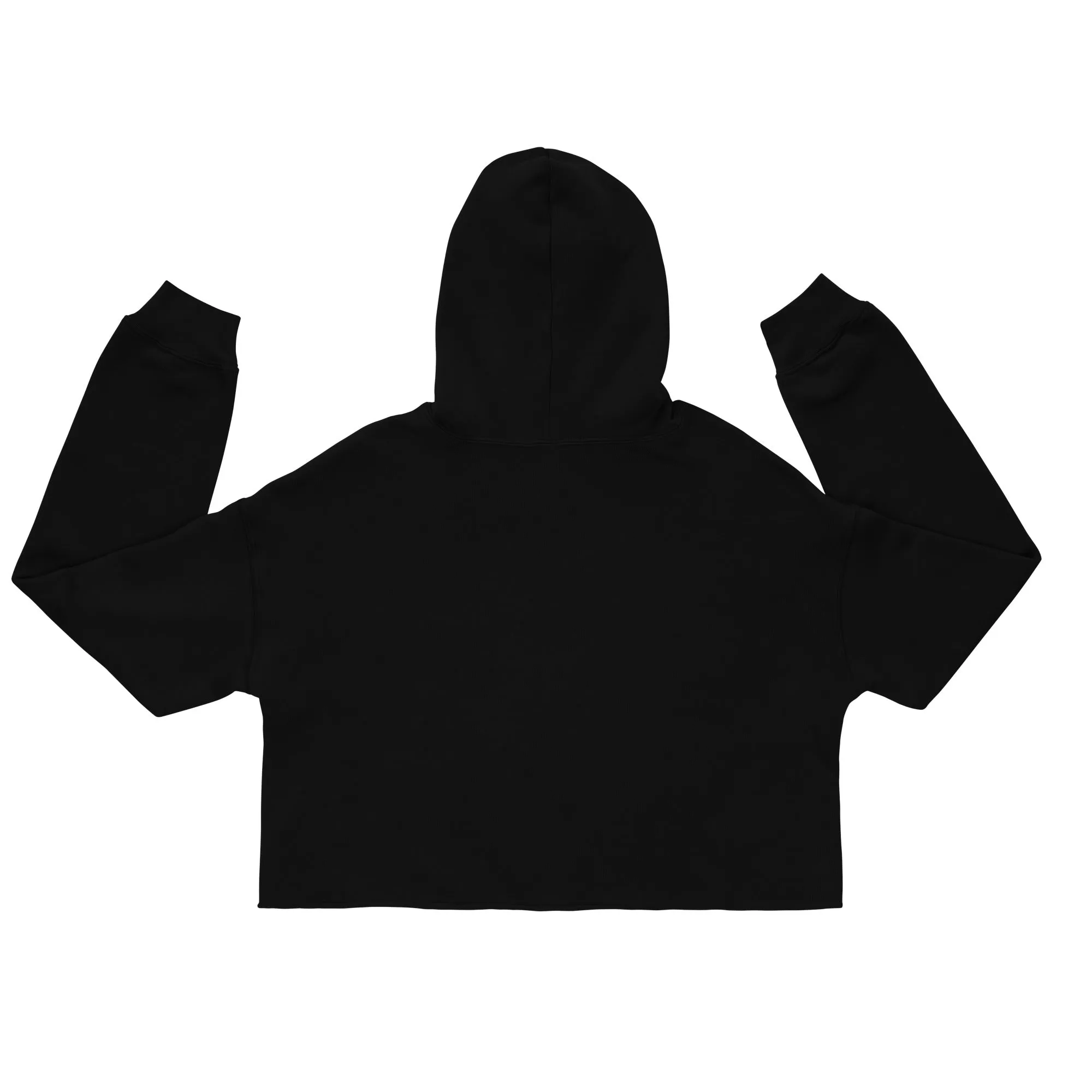 Cropped Raw Hem Hoodie