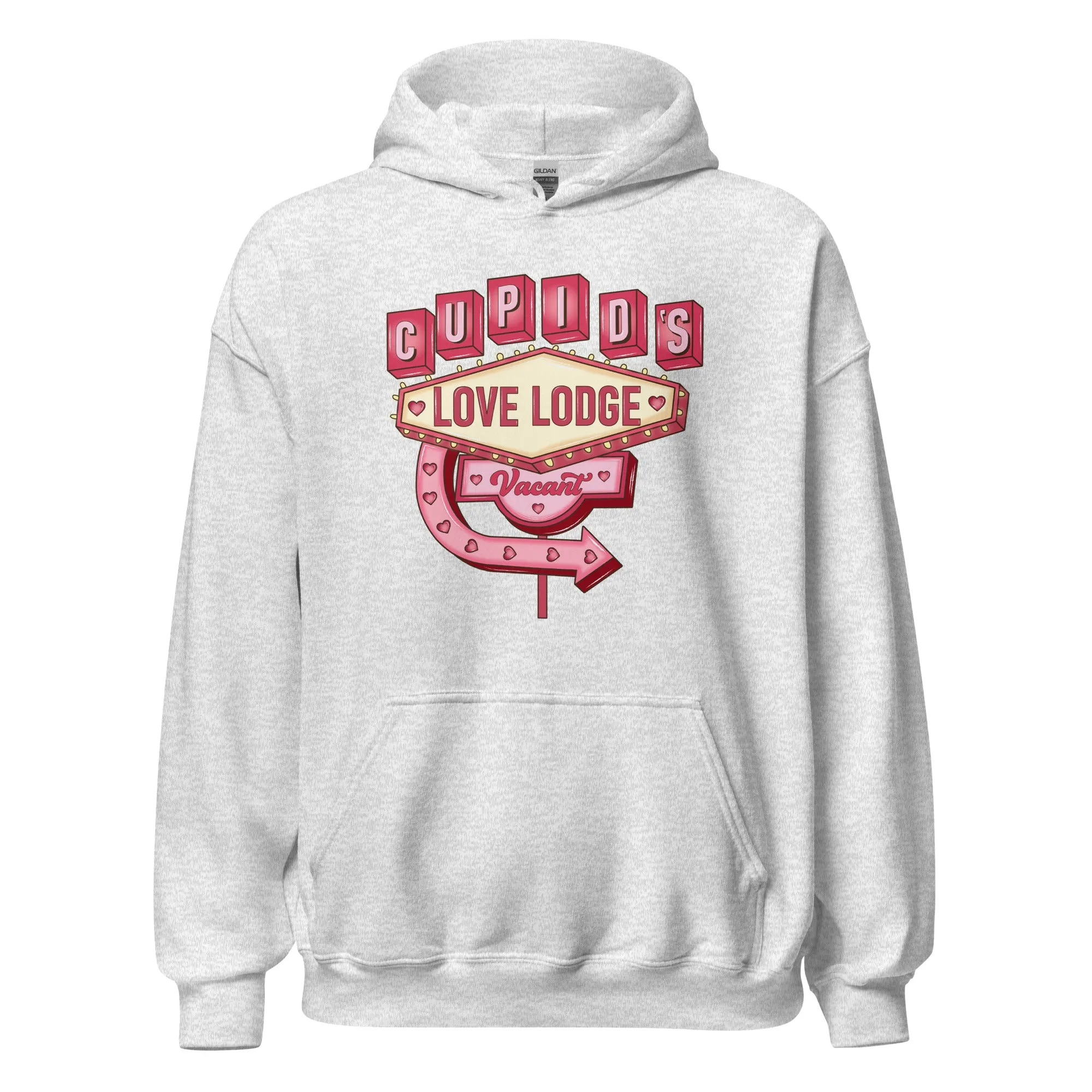 Cupid’s Love Lodge -  Cozy Valentine’s Day Hoodie - Romantic Designs for 2025