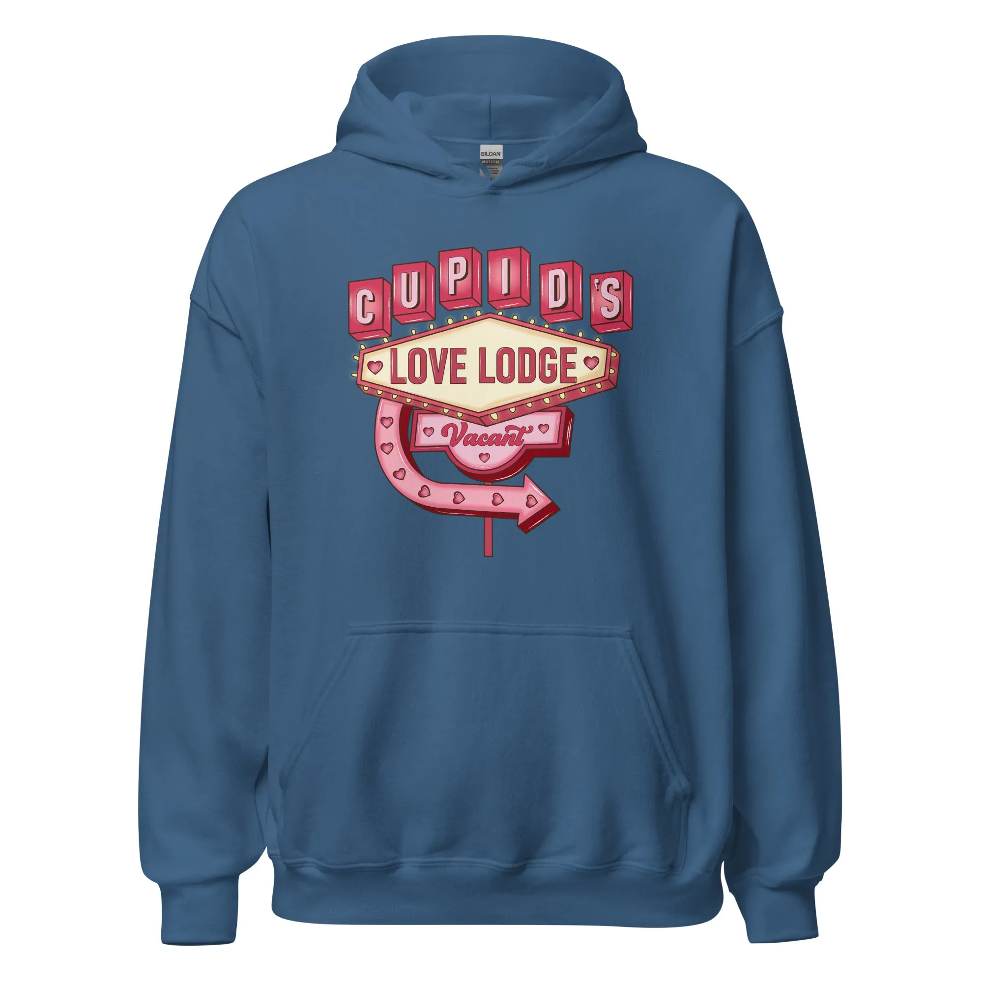 Cupid’s Love Lodge -  Cozy Valentine’s Day Hoodie - Romantic Designs for 2025