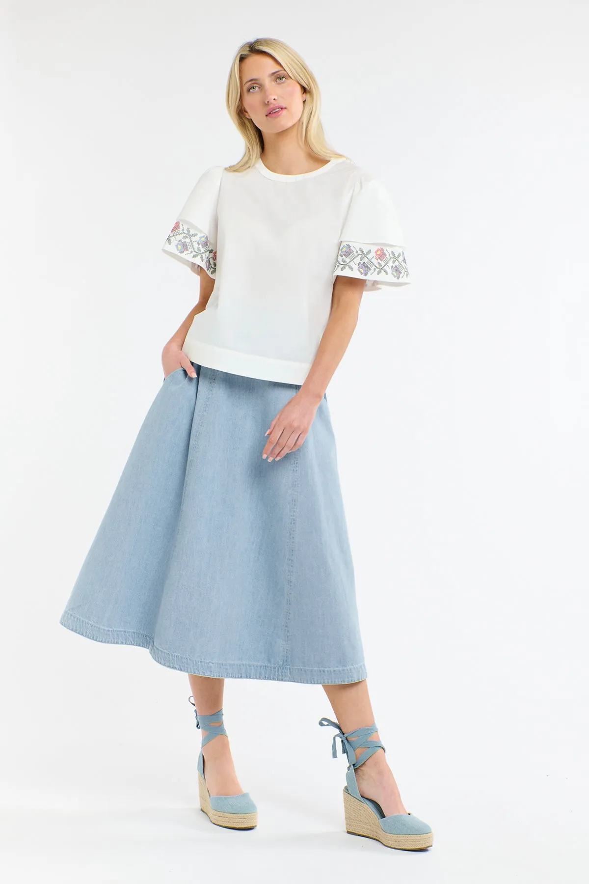 Dakota Denim Skirt Light Wash