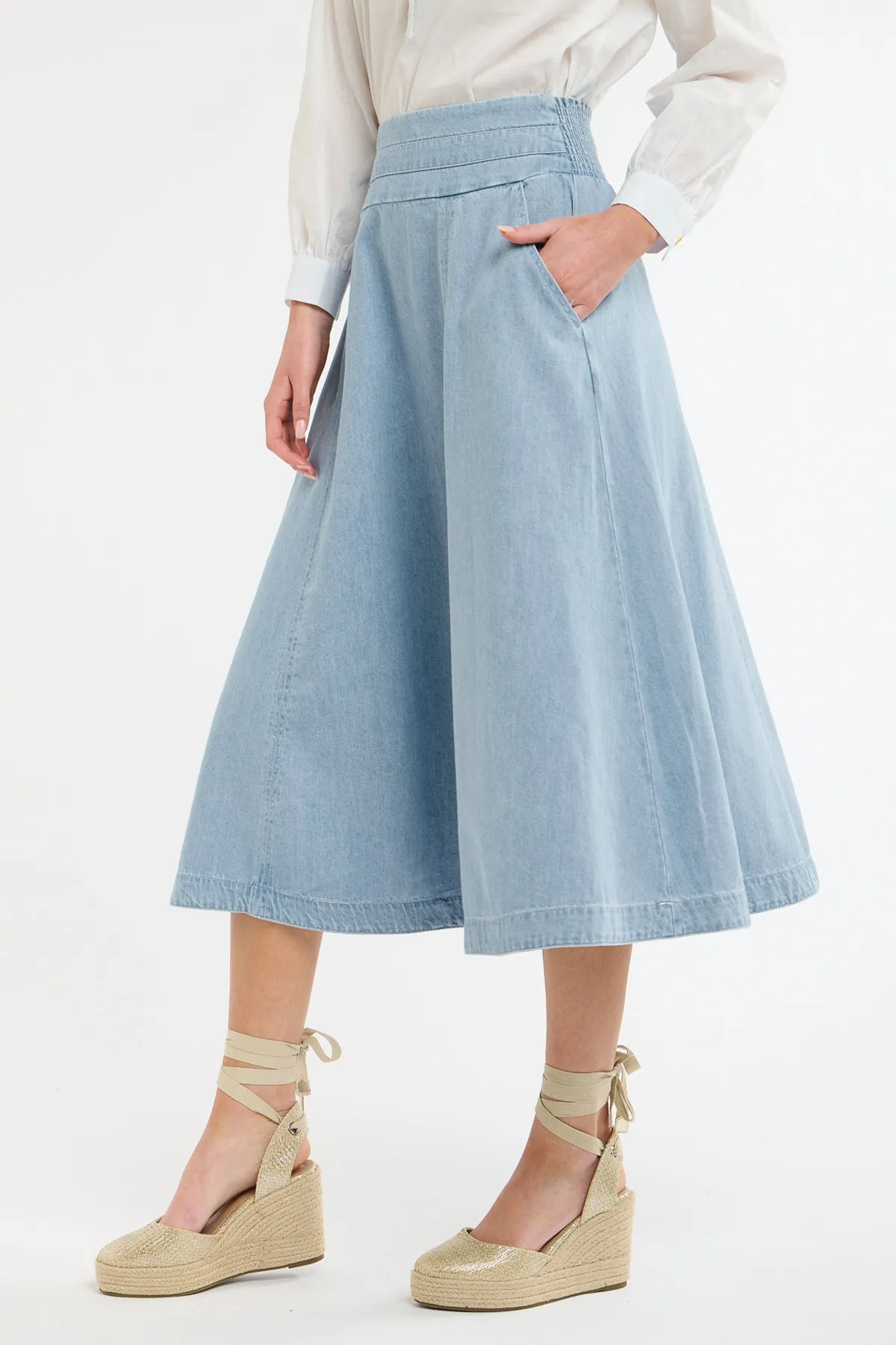Dakota Denim Skirt Light Wash