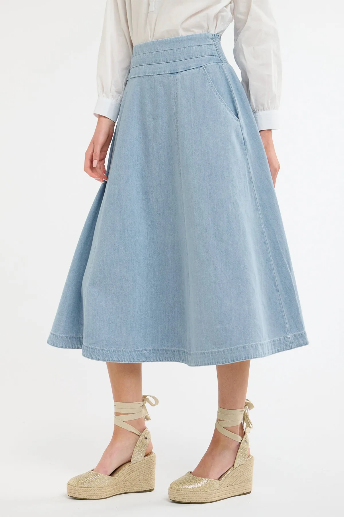 Dakota Denim Skirt Light Wash