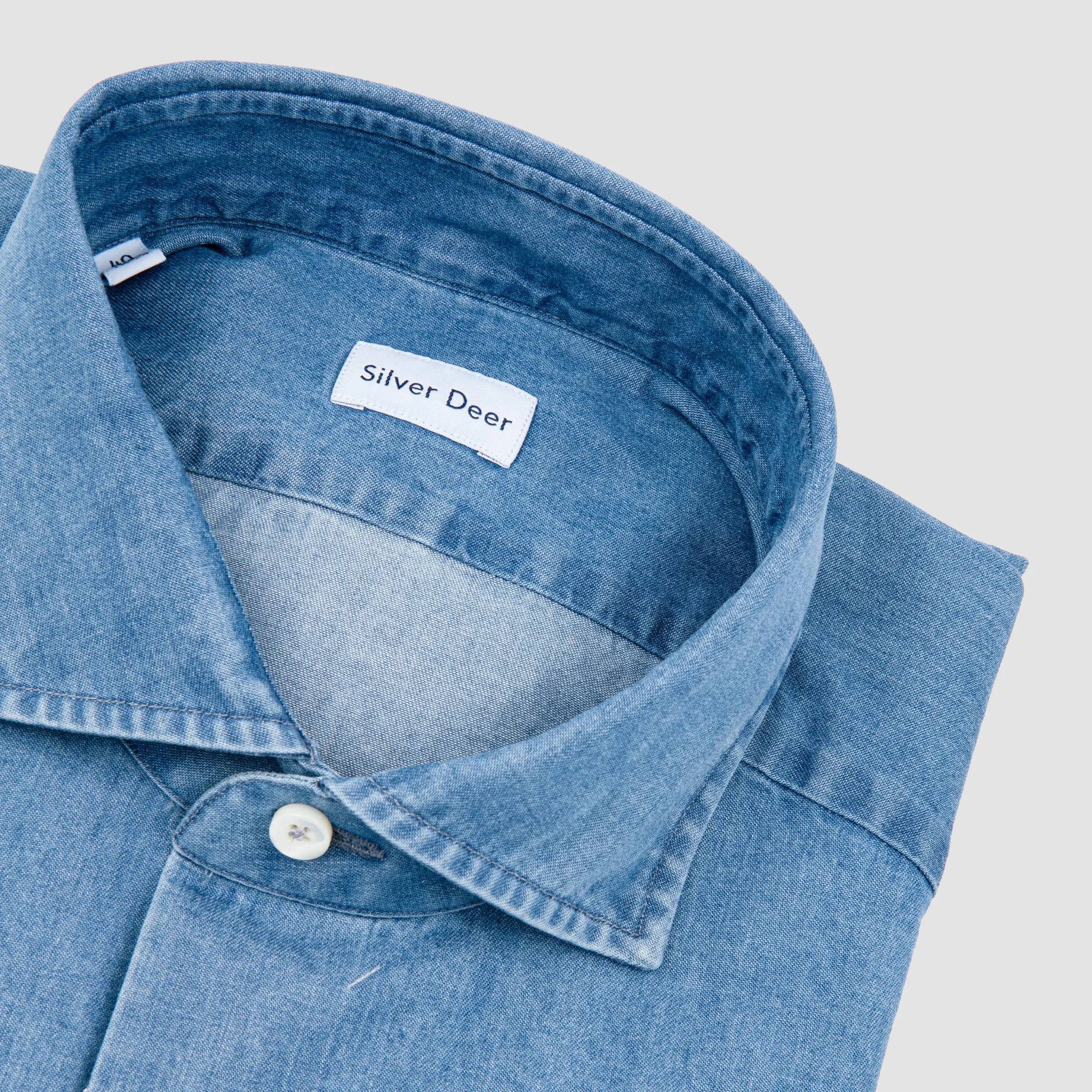 Denim Sportshirt - Mid Blue