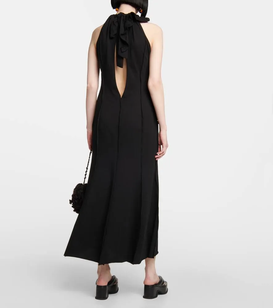 Dries Van Noten Ruffle-trimmed cotton jersey maxi dress