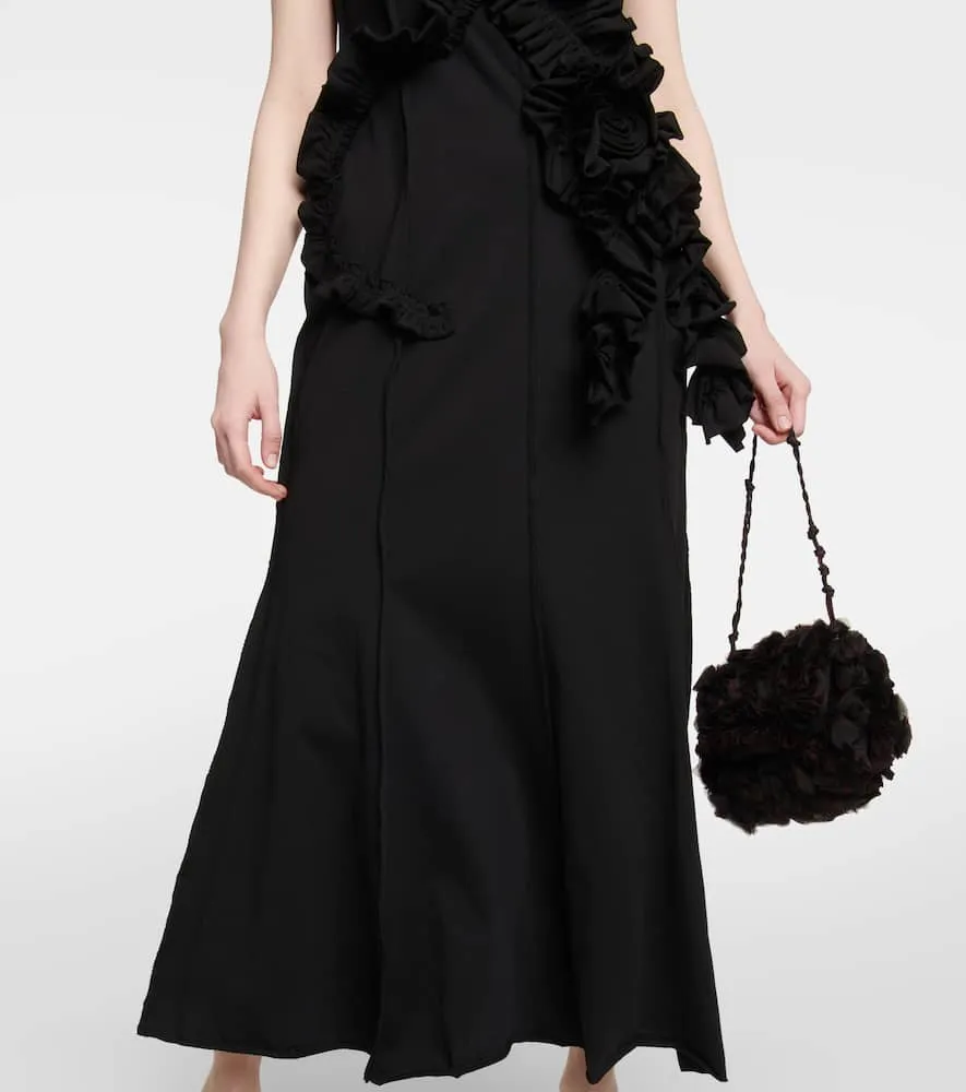 Dries Van Noten Ruffle-trimmed cotton jersey maxi dress