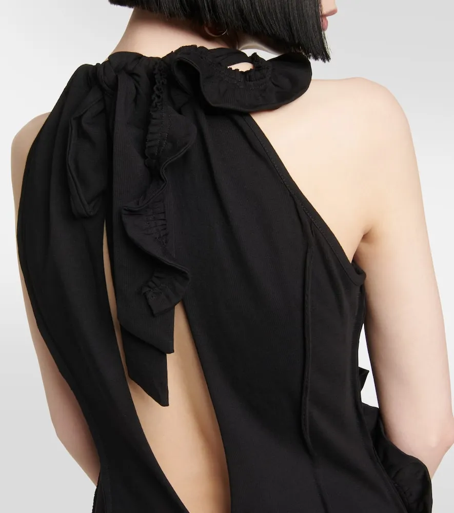 Dries Van Noten Ruffle-trimmed cotton jersey maxi dress