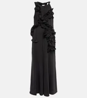 Dries Van Noten Ruffle-trimmed cotton jersey maxi dress