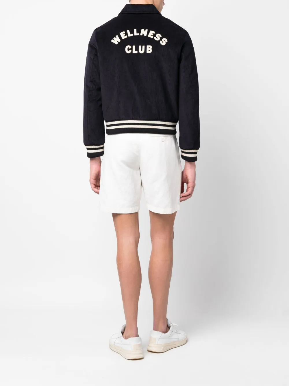 embroidered-logo bomber jacket