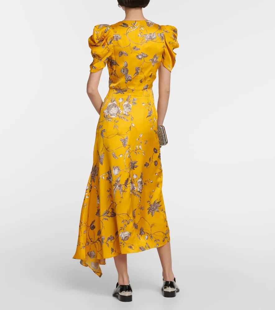 Erdem Floral satin midi dress