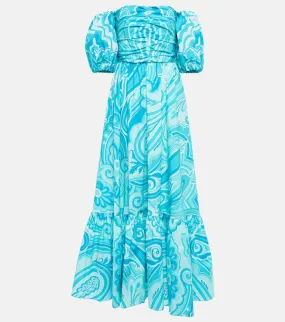 Etro Paisley cotton-blend midi dress