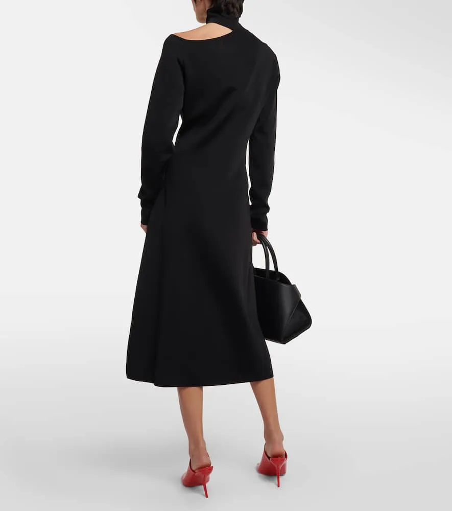 Ferragamo Mockneck jersey midi dress