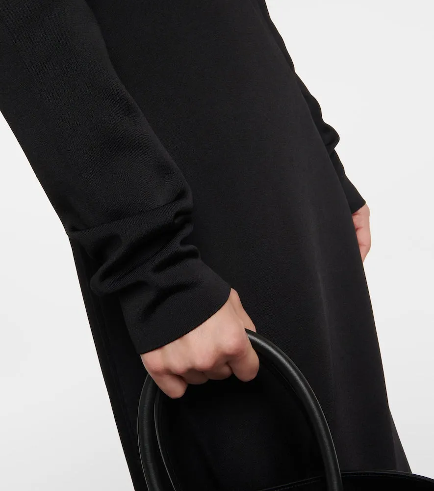 Ferragamo Mockneck jersey midi dress