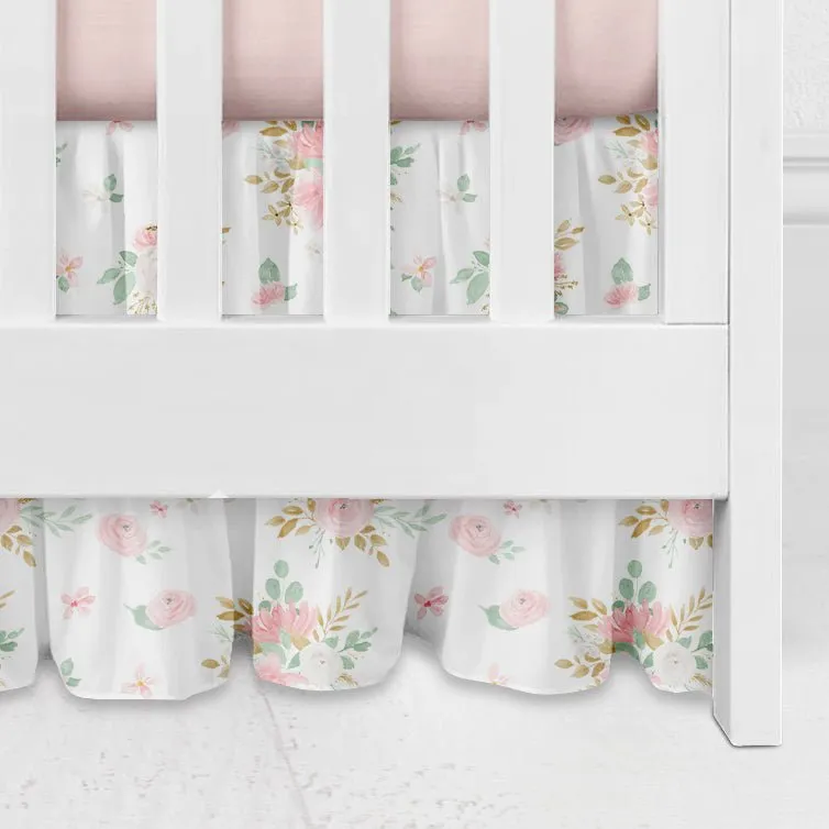 Floral Jungle Gathered Crib Skirt