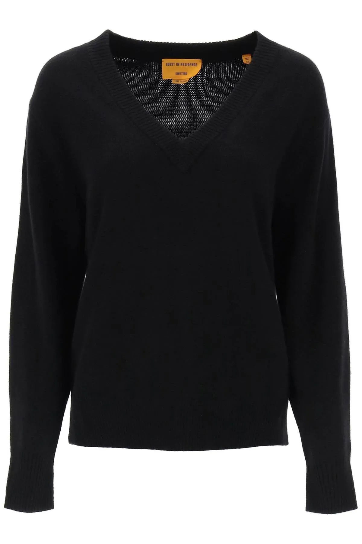 Guest In Residence The V Cashmere Sweater Black