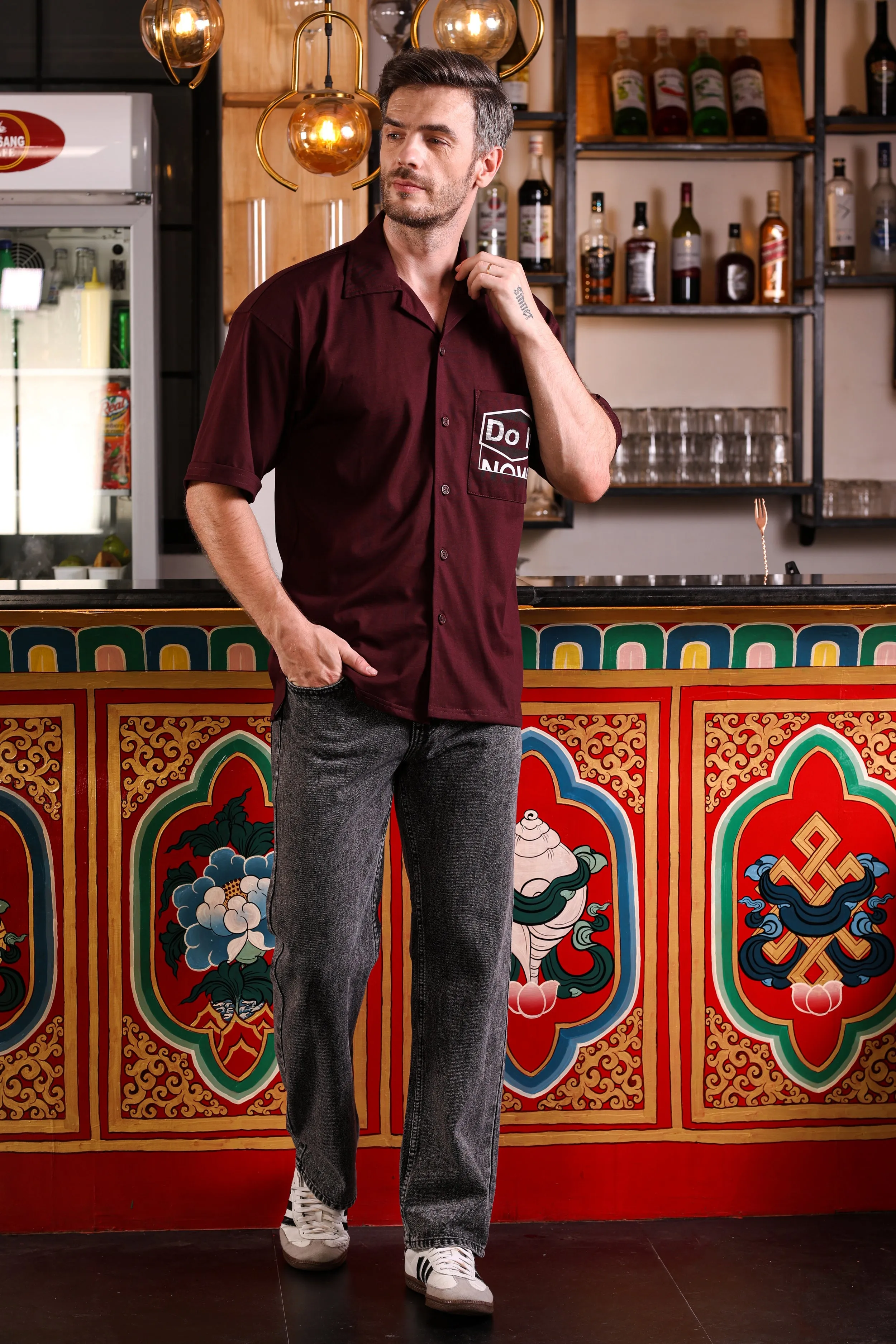 Halfsleeve Wine Plating Sinker Shirt