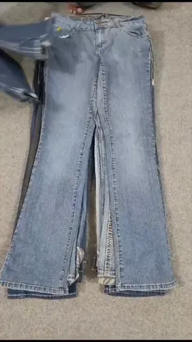 HD386 Ladies Y2K Embroided Flared Jeans - 12 pcs