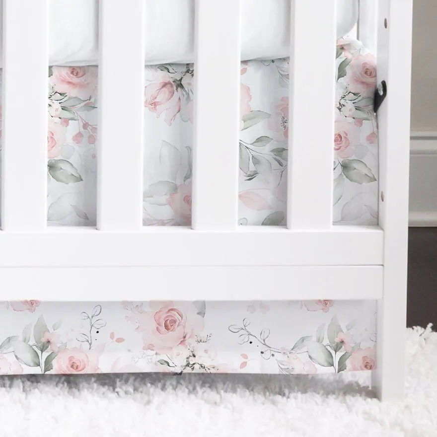Highland Cow Floral Crib Skirt