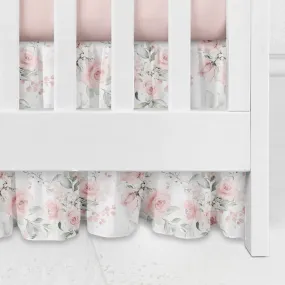 Highland Cow Floral Gathered Crib Skirt