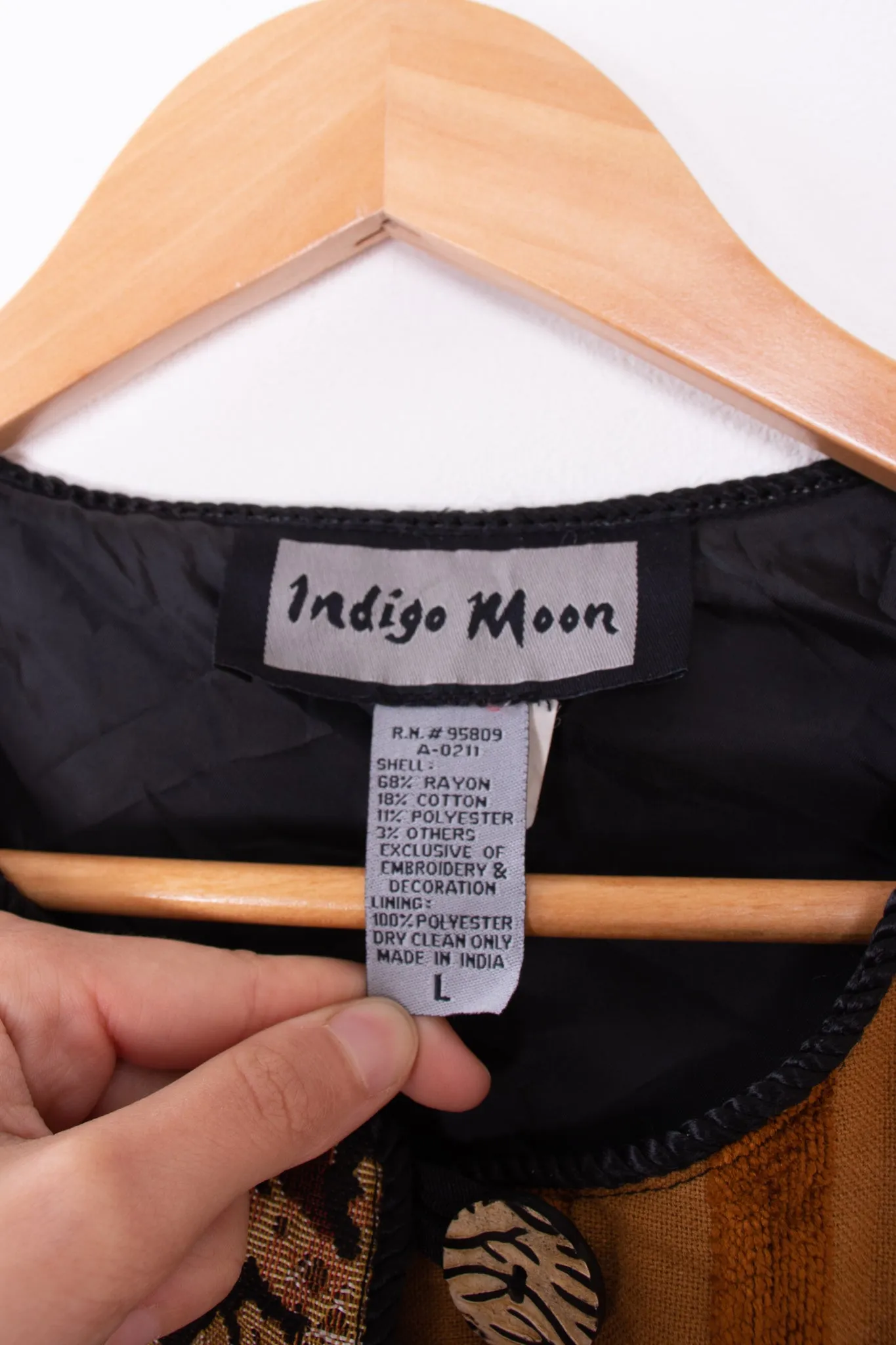 Indigo Moon Red Oriental Tapestry Blazer