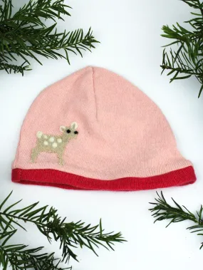 Irregular Cashmere Hat - Baby Pink Fawn