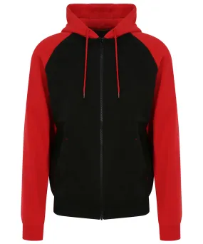 Jet Black/Fire Red - Baseball zoodie