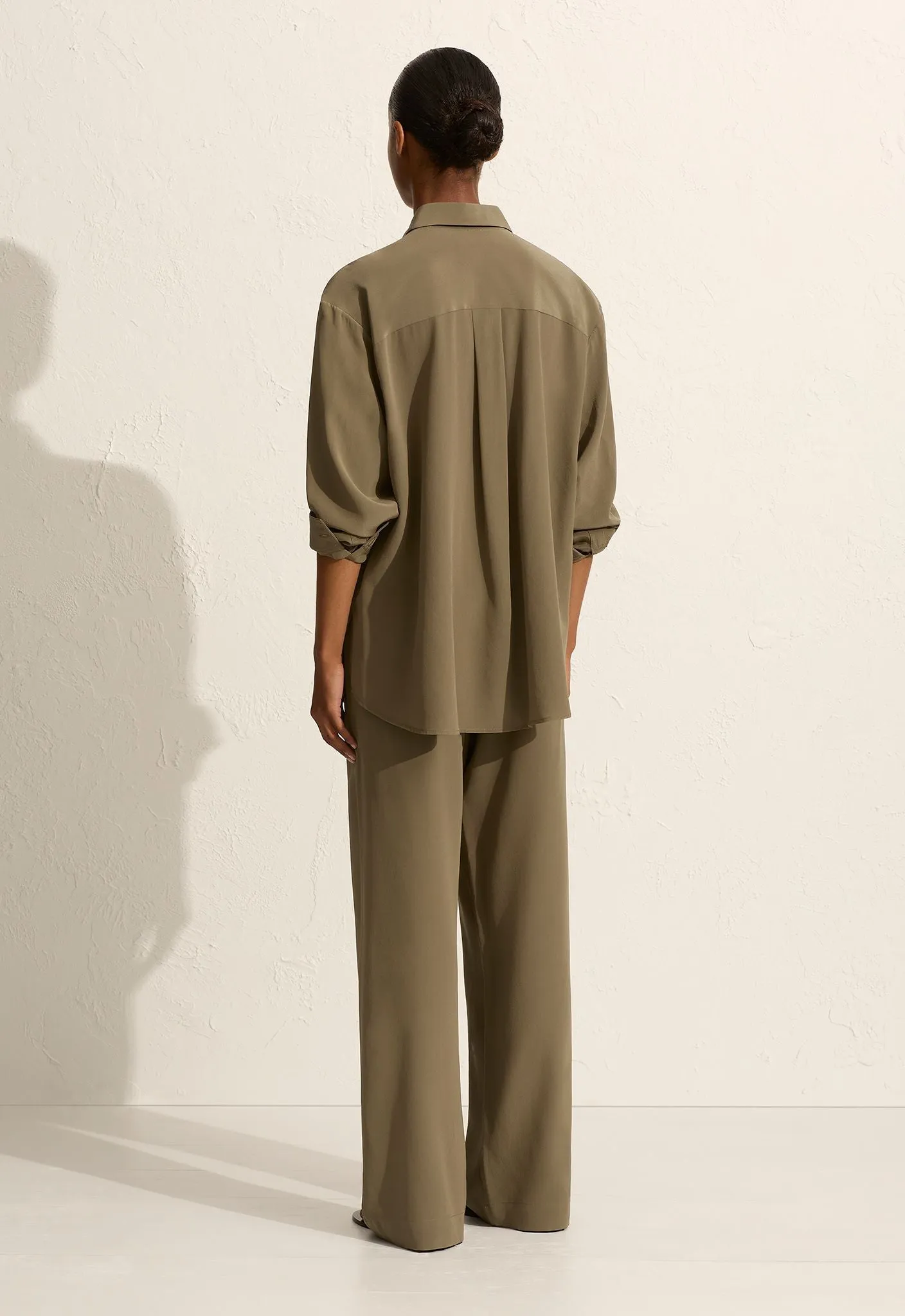 Matteau Long Sleeve Silk Shirt - Willow