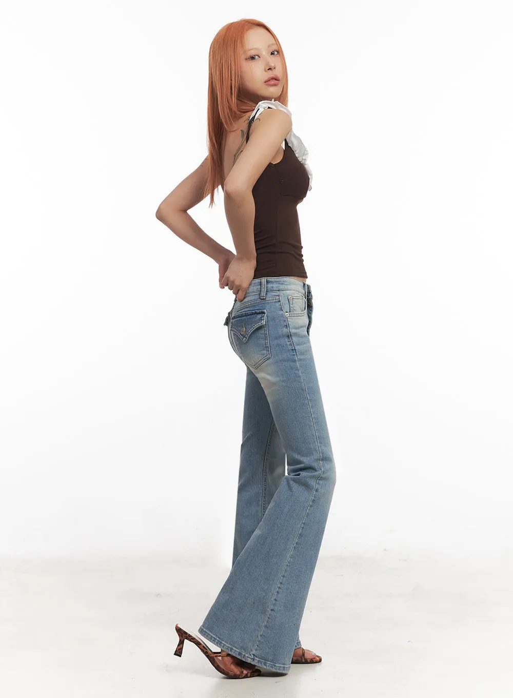 May Washed Flared Jeans IA515