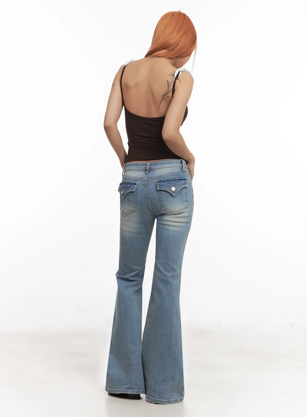 May Washed Flared Jeans IA515