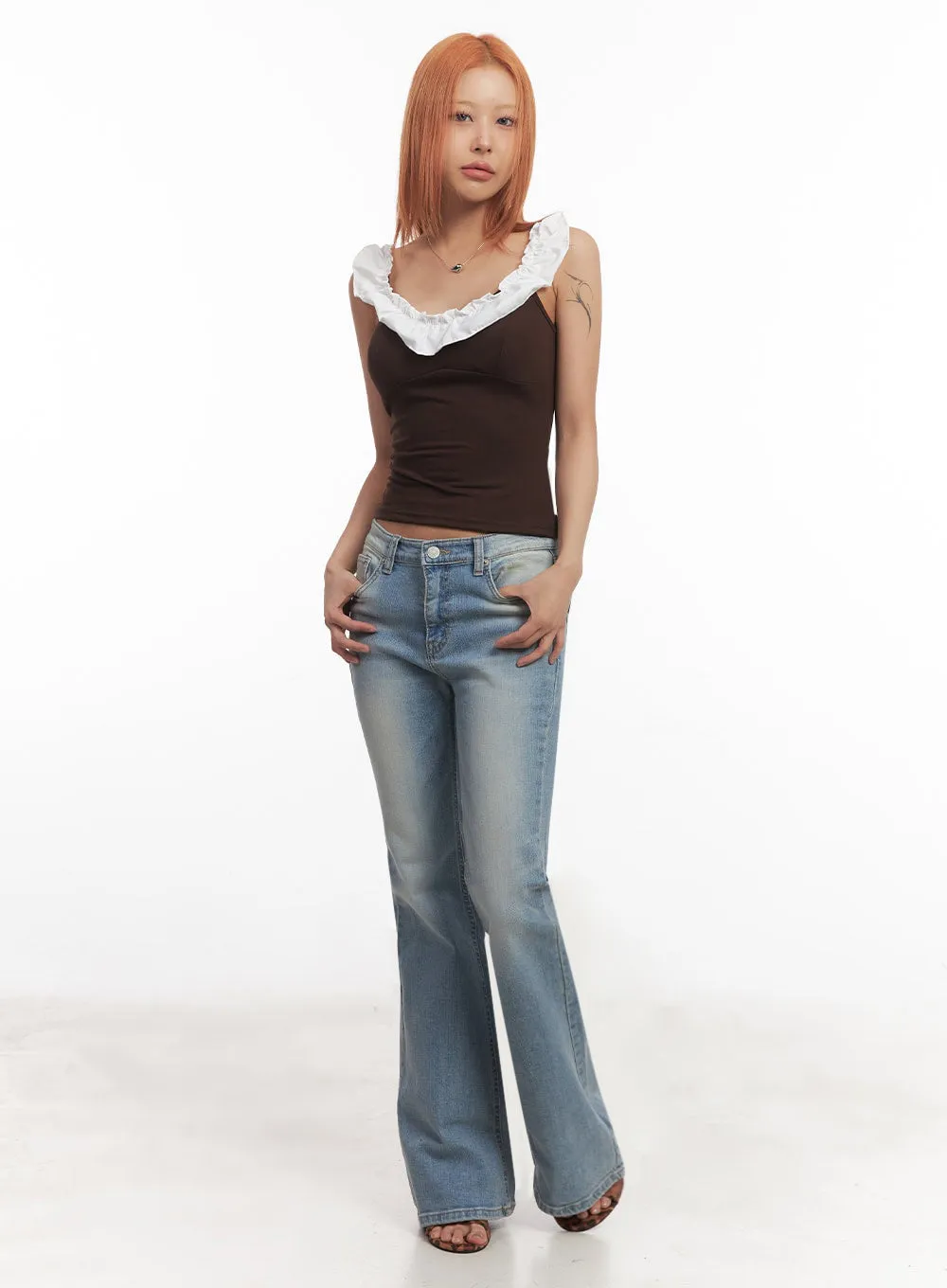 May Washed Flared Jeans IA515