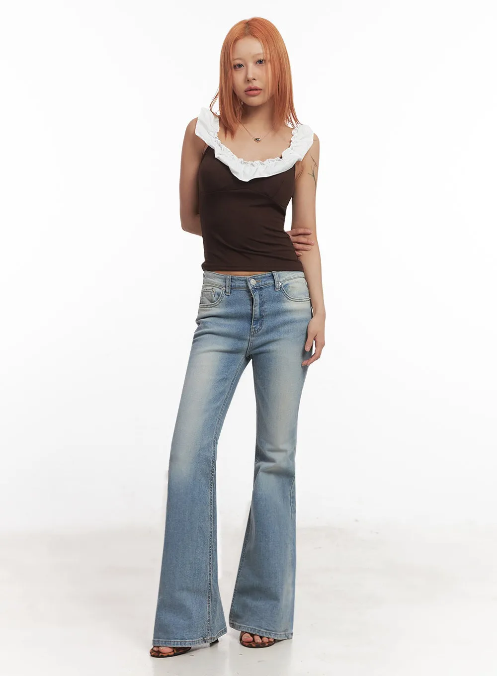May Washed Flared Jeans IA515