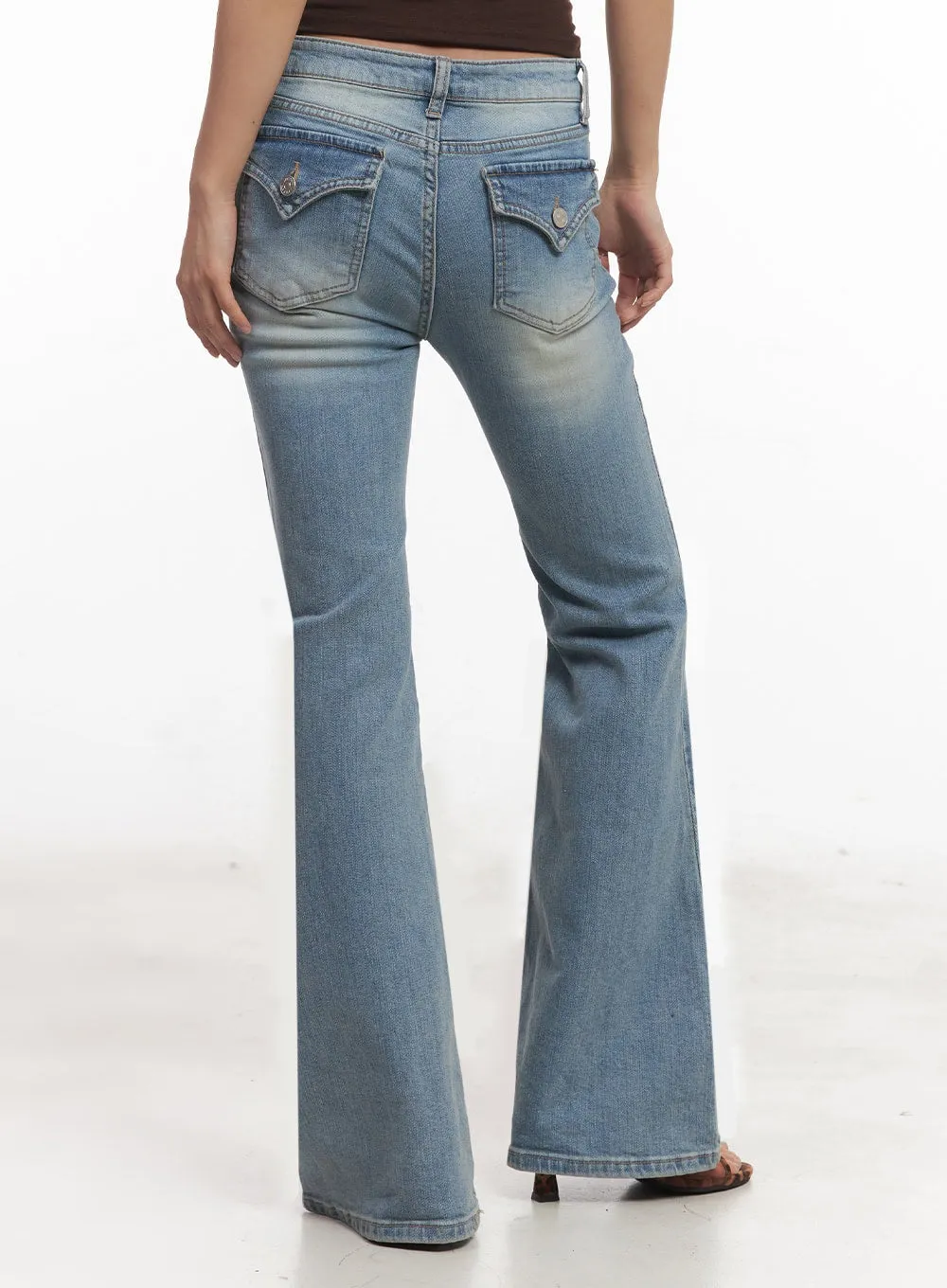 May Washed Flared Jeans IA515